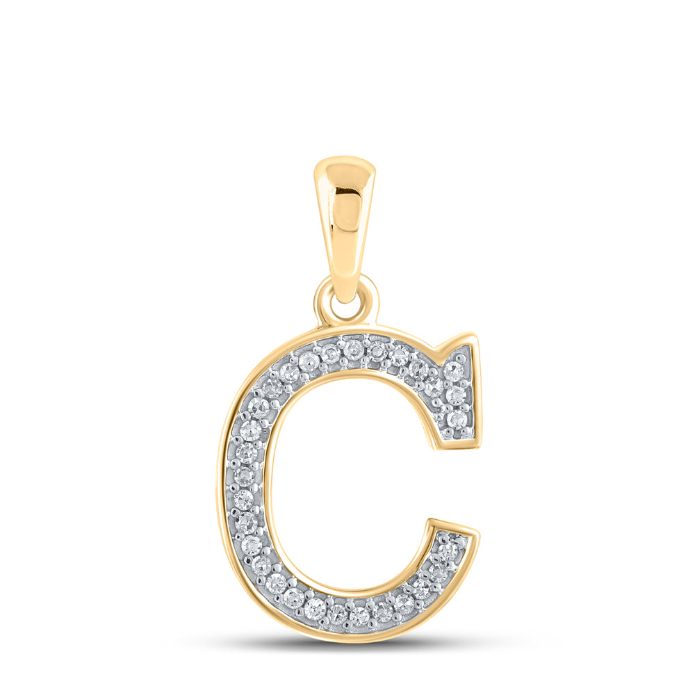 1/12CTW-DIA P1P2 LADIES INTIAL "C" PENDANT