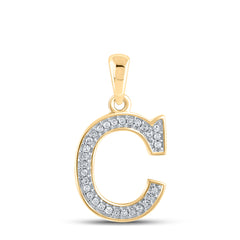 1/12CTW-DIA P1P2 LADIES INTIAL "C" PENDANT