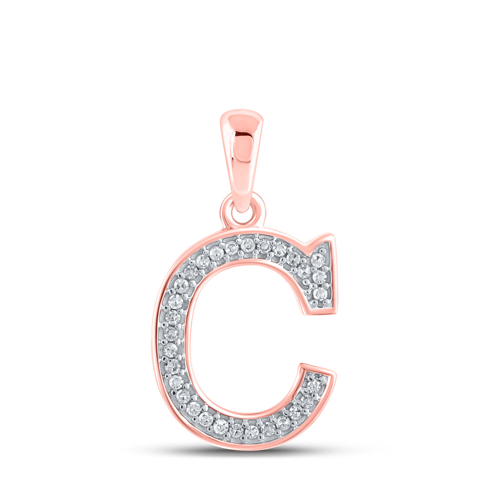 1/12CTW-DIA P1P2 LADIES INTIAL "C" PENDANT