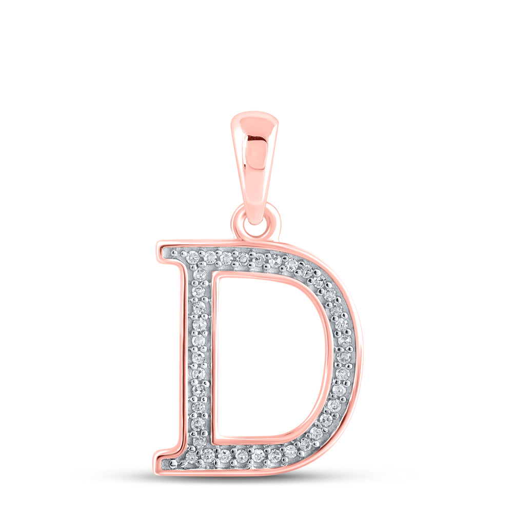 1/12CTW-DIA P1P2 LADIES INITIAL "D" PENDANT