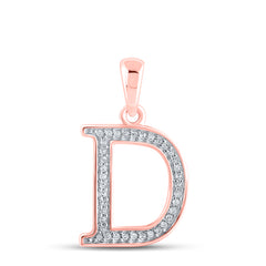 1/12CTW-DIA P1P2 LADIES INITIAL "D" PENDANT