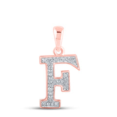1/12 CTW-DIA P1P2 LADIES INITIAL "F" PENDANT
