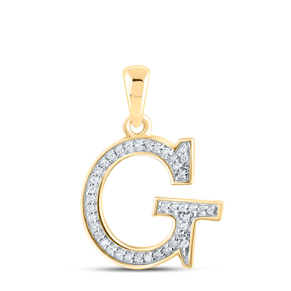 1/12CTW-DIA P1P2 LADIES INITIAL "G" PENDANT