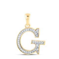 1/12CTW-DIA P1P2 LADIES INITIAL "G" PENDANT