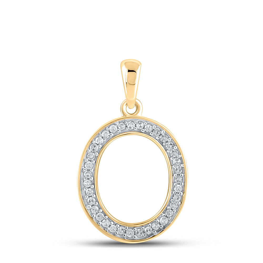 1/10CTW-DIA P1P2 LADIES INITIAL "O" PENDANT
