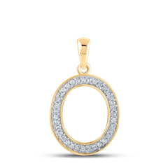 1/10CTW-DIA P1P2 LADIES INITIAL "O" PENDANT