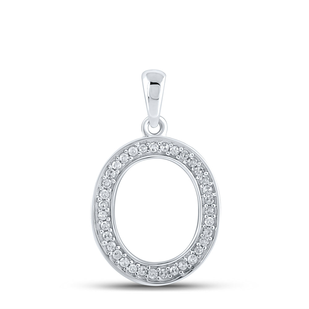1/10CTW-DIA P1P2 LADIES INITIAL "O" PENDANT