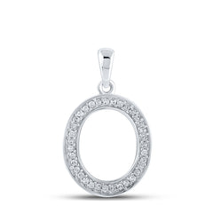 1/10CTW-DIA P1P2 LADIES INITIAL "O" PENDANT