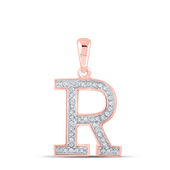 1/12CTW-DIA P1P2 LADIES INITIAL "R" PENDANT