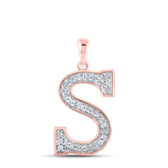 1/10CTW-DIA P1P2 LADIES INITIAL "S" PENDANT