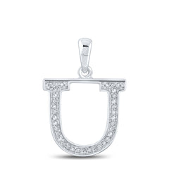1/12CTW-DIA P1P2 LADIES INITIAL "U" PENDANT