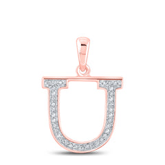 1/12CTW-DIA P1P2 LADIES INITIAL "U" PENDANT