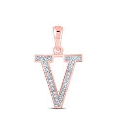 1/20CTW-DIA P1P2 LADIES INITIAL "V" PENDANT