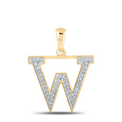 1/12CTW-DIA P1P2 LADIES INITIAL "W" PENDANT
