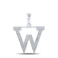 1/12CTW-DIA P1P2 LADIES INITIAL "W" PENDANT