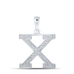 1/10CTW-DIA P1P2 LADIES INITIAL "X" PENDANT
