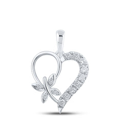 1/4CTW-DIA CN HEART PENDANT