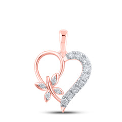1/4CTW-DIA CN HEART PENDANT