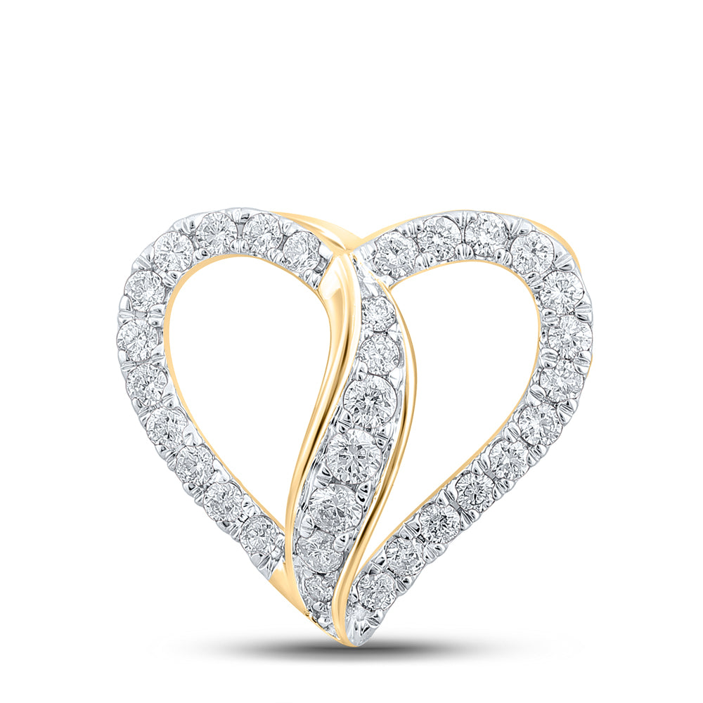 1/3CTW-DIA CN HEART PENDANT