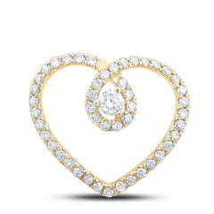 1/3CTW-DIA CN HEART PENDANT