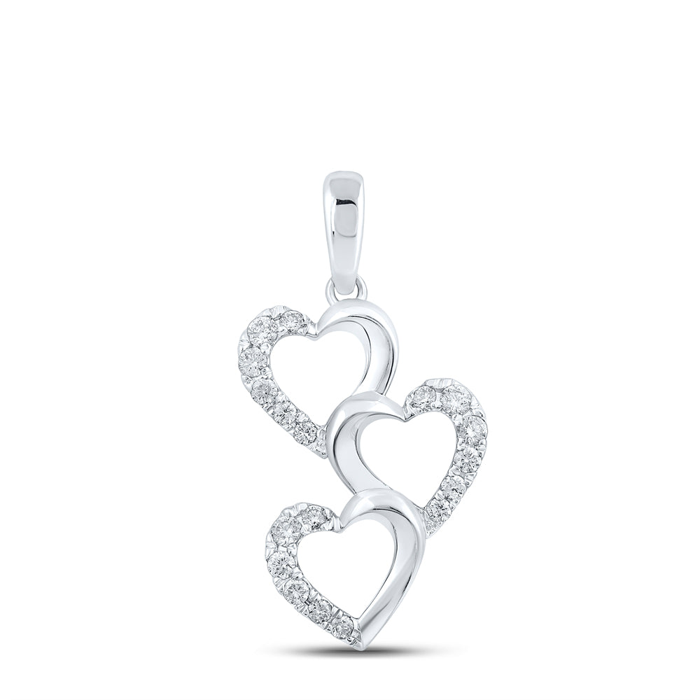 1/4CTW-DIA CN HEART PENDANT