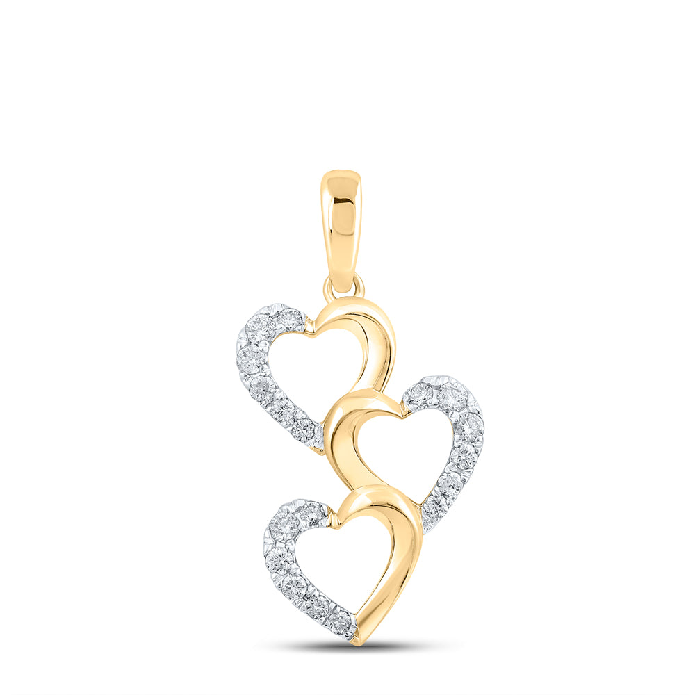 1/4CTW-DIA CN HEART PENDANT