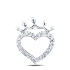 1/4CTW-DIA CN HEART PENDANT