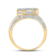 1CTW-DIA P1P2 INITIAL "F" MENS RING
