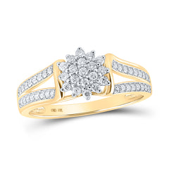 10K Yellow Gold 1/5 CTW-Natural Diamond Fashion Ring 2.8 Gram