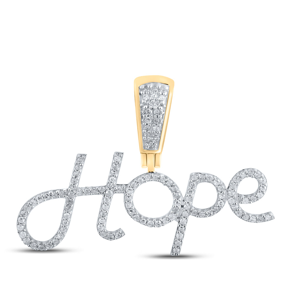1/3CTW-DIA P1P2 "HOPE" MENS CHARM