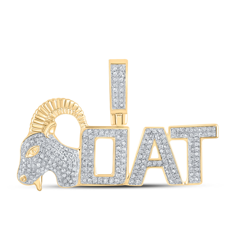 1/2CTW-DIA P1P2 "GOAT" MENS CHARM