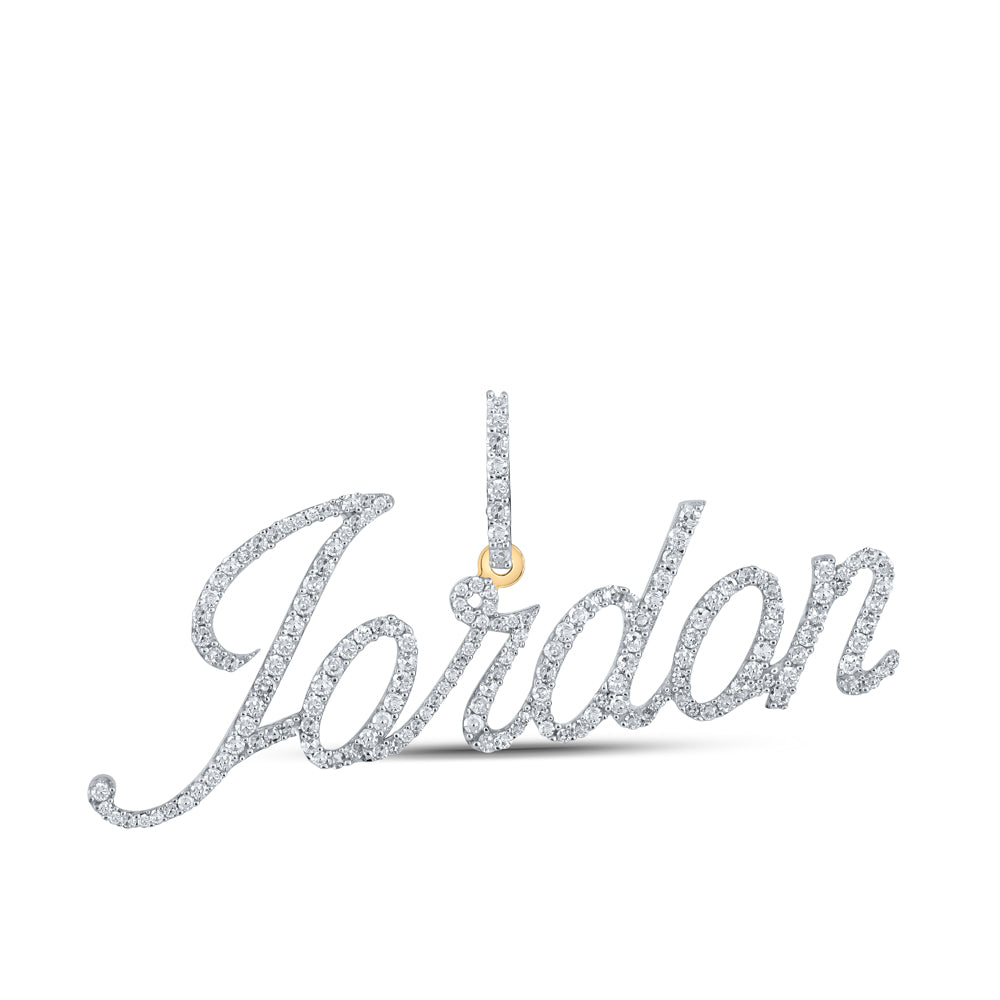 7/8CTW-DIA P1 "JORDON" MENS INITIAL PENDANT