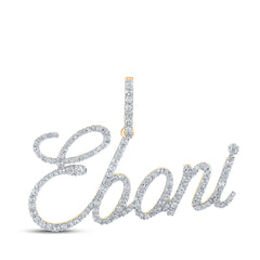 3/4CTW-DIA P1 "EBONI" INITIAL PENDANT