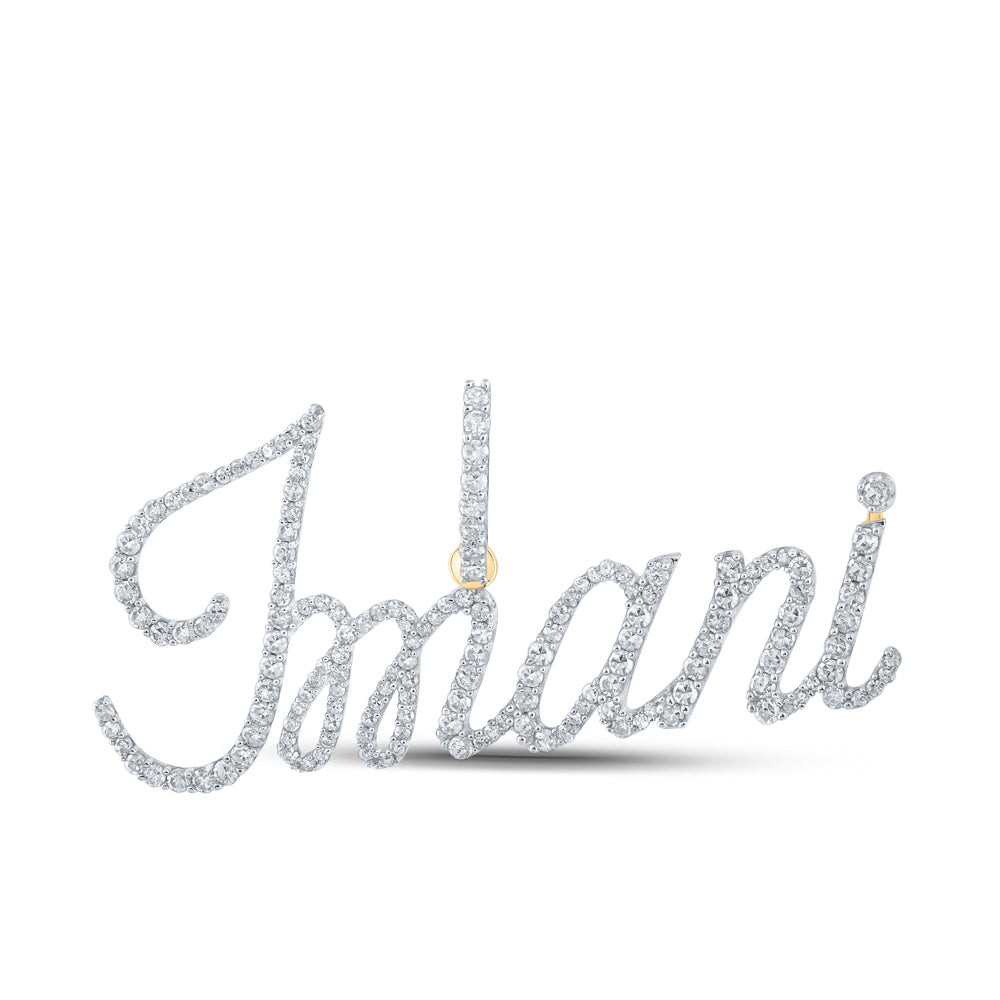 3/4CTW-DIA P1 "IMANI" INITIAL PENDANT