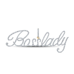 1 1/2CTW-DIA P1 "BOSSLADY" INITIAL PENDANT