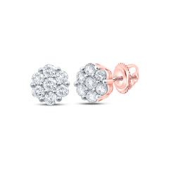 1CTW-DIA NK FLOWER EARRING