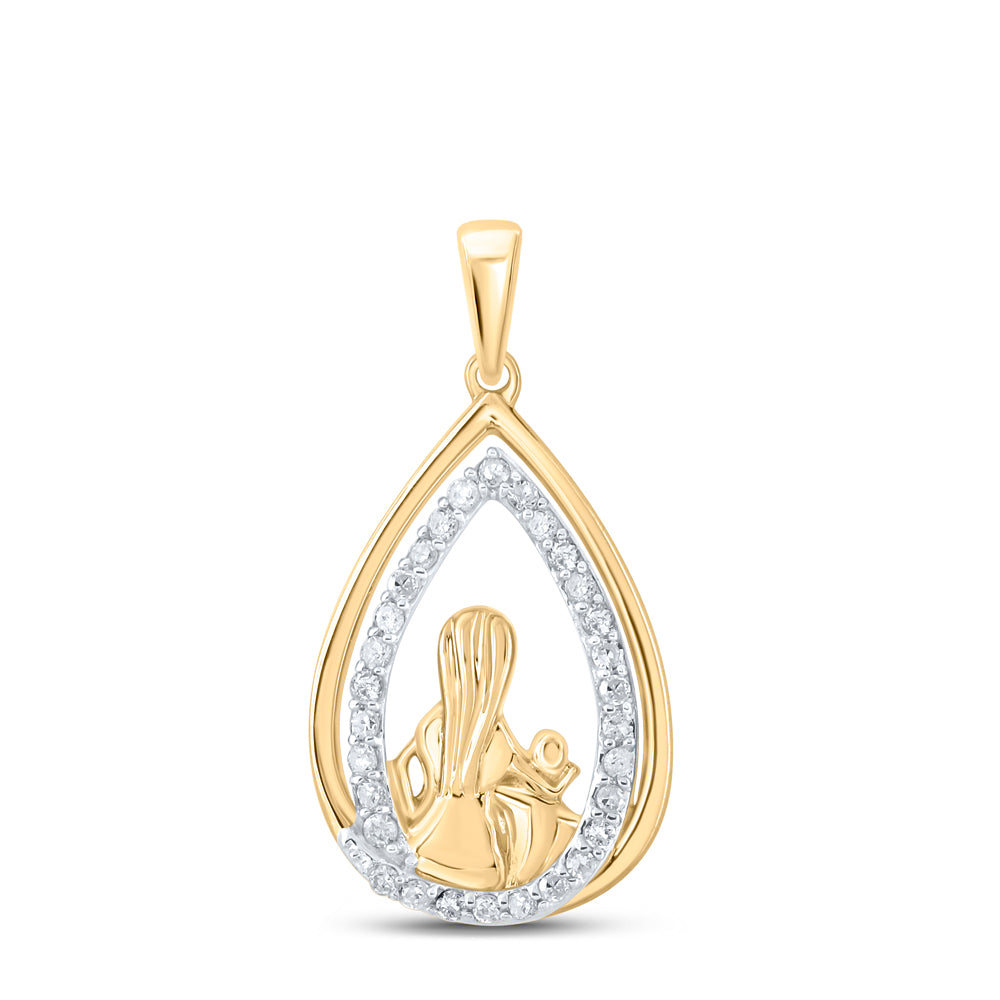 1/5CTW-DIA P1 MOM CHILD GIFT PENDANT