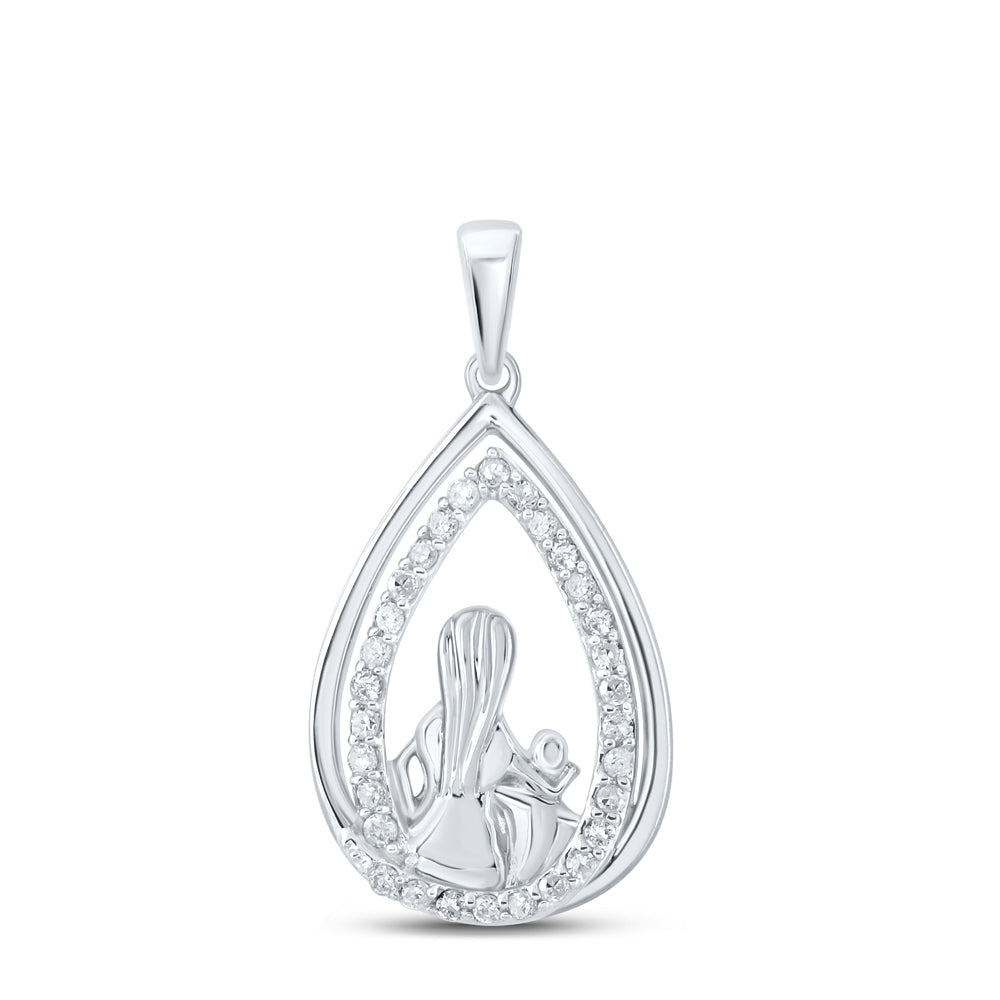 1/5CTW-DIA P1 MOM CHILD GIFT PENDANT