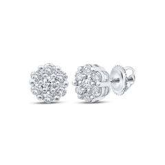 1/2CTW-DIA NK FLOWER EARRING
