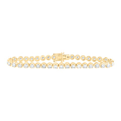 14K Yellow Gold 5 CTW-Natural Diamond Tennis Bracelet(7 Inch ) 9.93 Gram