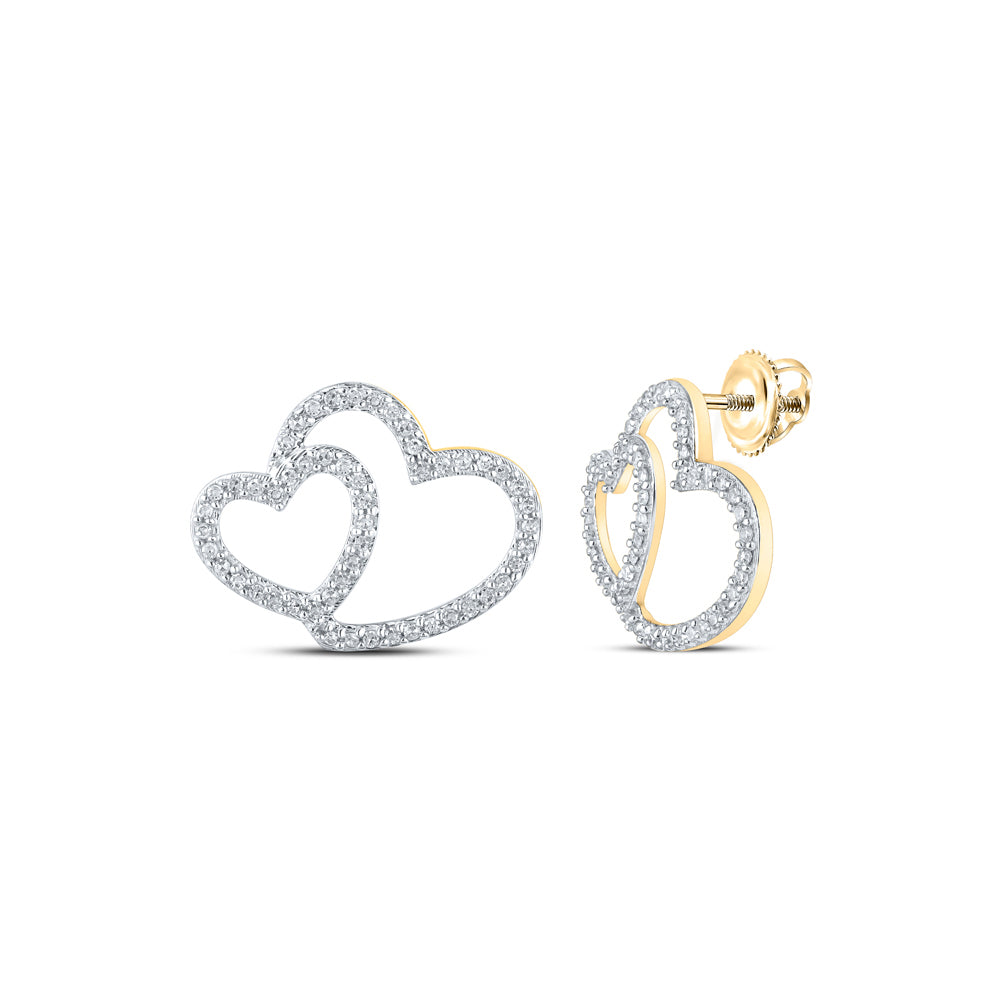 1/3CTW-DIA P1P2 HEART EARRING