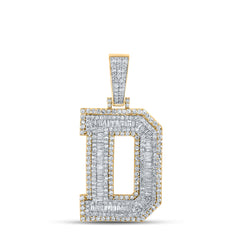2 1/3CTW-DIA CN MENS INITIAL "D" PENDANT