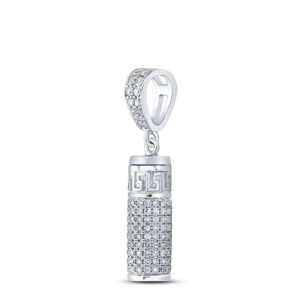 1 CTW-DIA NK "URN" MENS CHARM