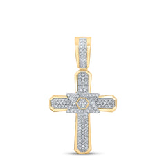 1/3CTW-DIA P1P2 CROSS MENS CHARM