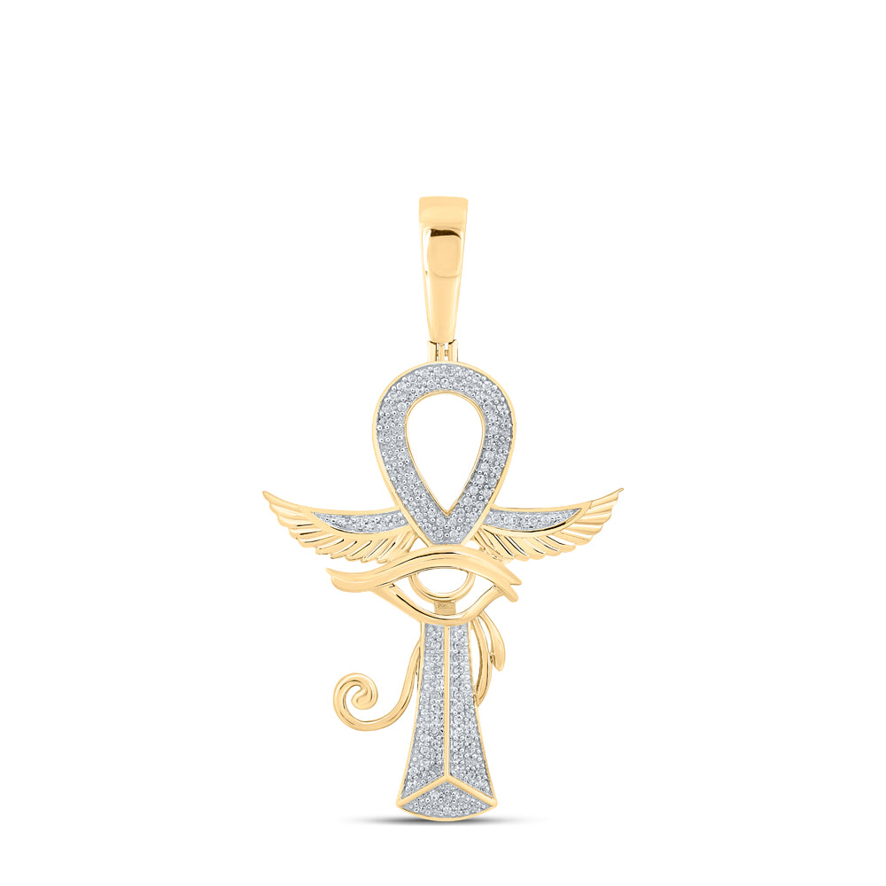 1/3CTW-DIA P1P2 CROSS MENS CHARM