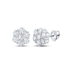 2CTW-DIA NK FLOWER EARRING