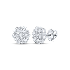2 3/4CTW-DIA NK FLOWER EARRING