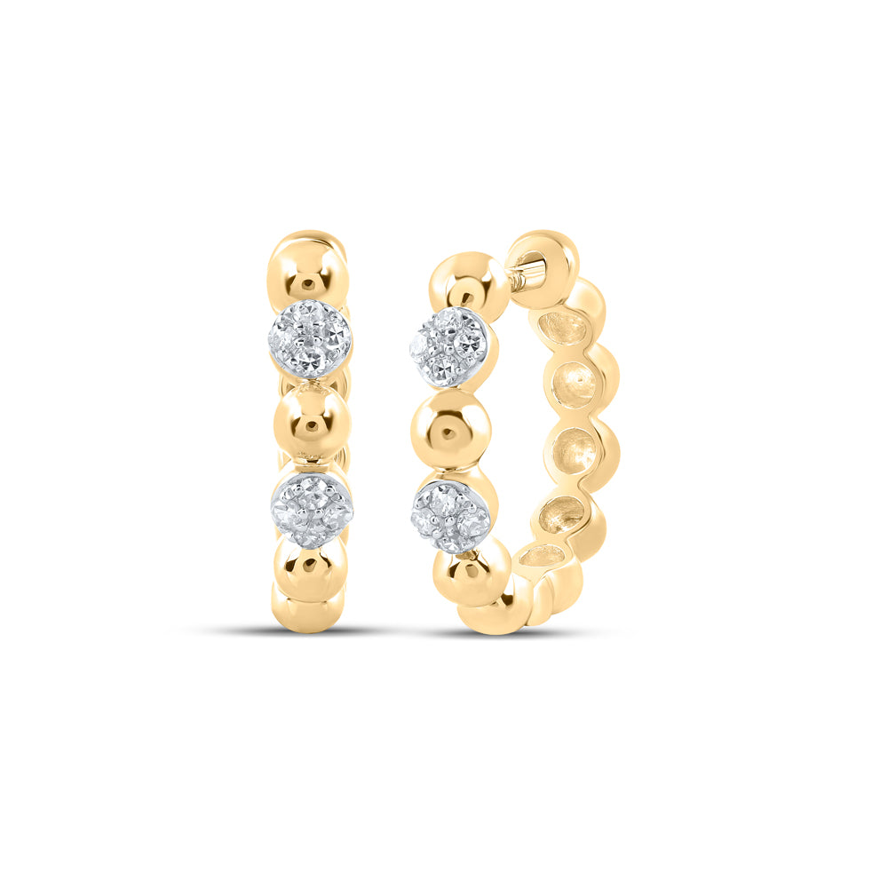 1/10CTW-DIA CN HOOPS EARRING