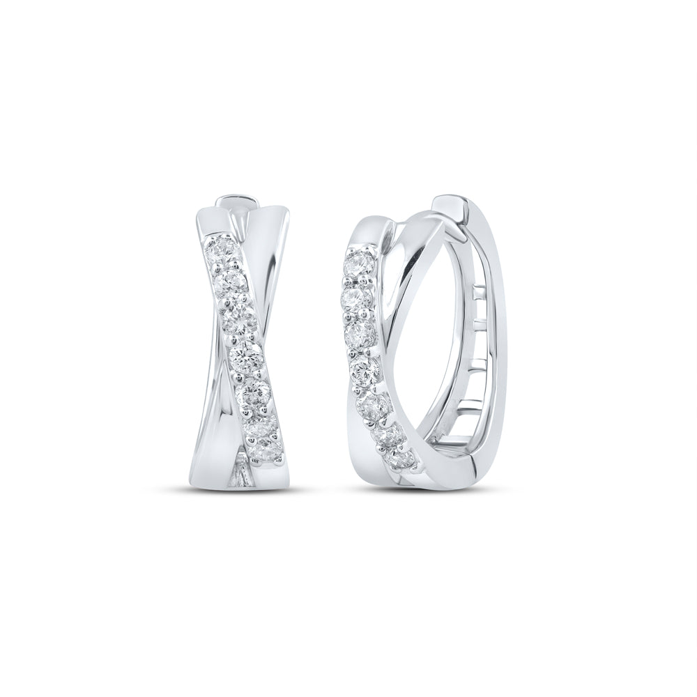 1/6CTW-DIA CN HOOPS EARRING