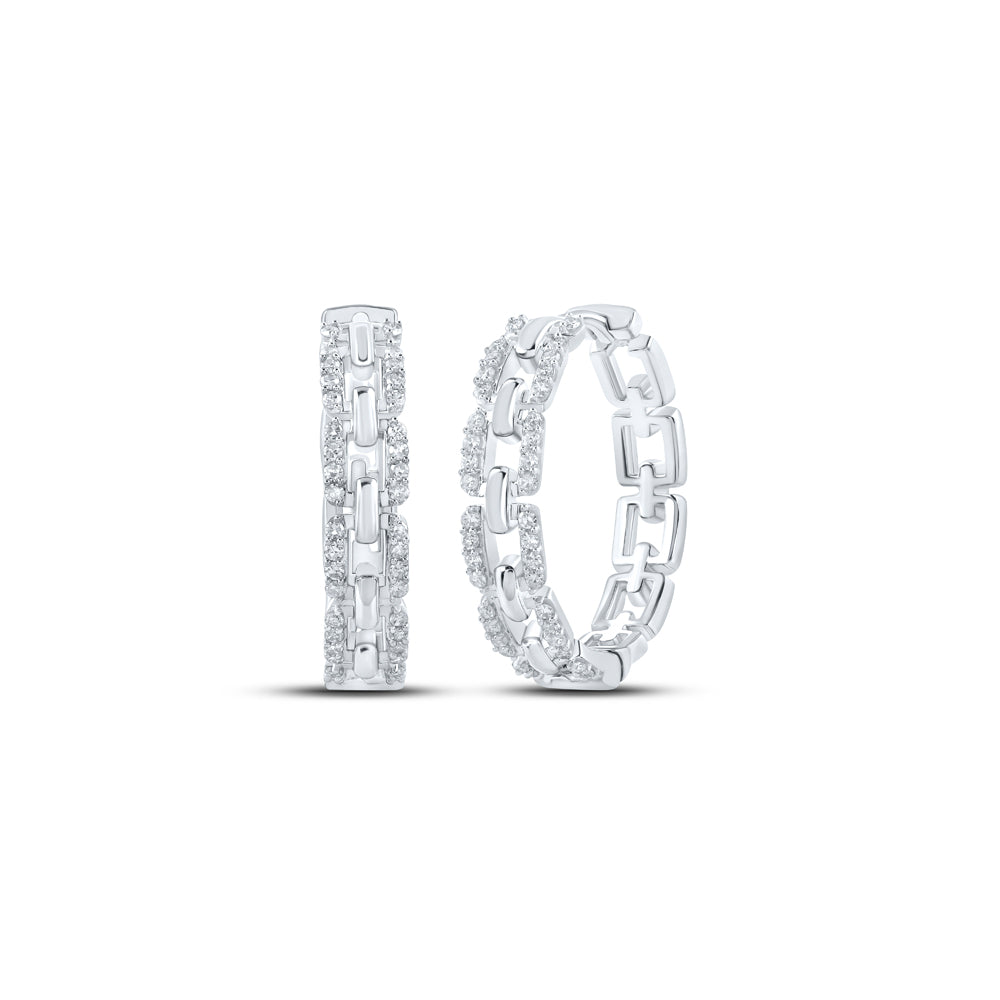 3/8CTW-DIA CN HOOPS EARRING